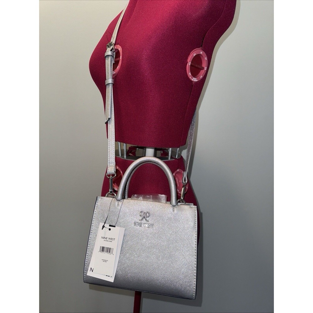 Nine West Women's Eliora Mini Crossbody Bag Silver